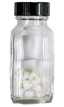 Jar of baby teeth